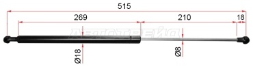 SAT ST-90450-JD01B упор крышки багажника для Nissan Qashqai 2013 черный