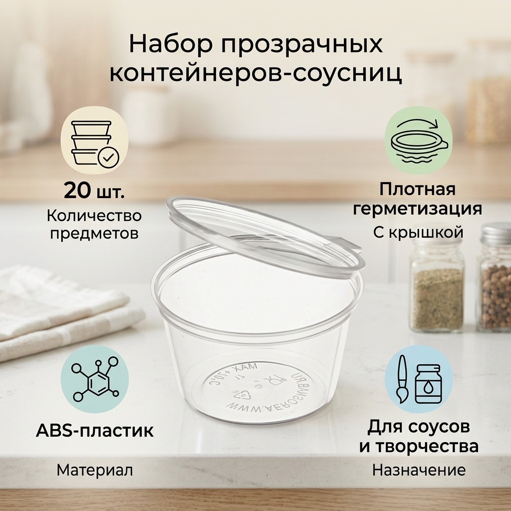 Контейнер 333248 прозрачный 20 шт