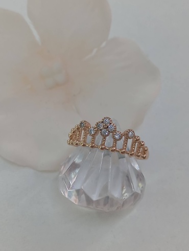 Кольцо Xuping Jewelry 112 размер 16 медицинский сплав, фианит, золотистый