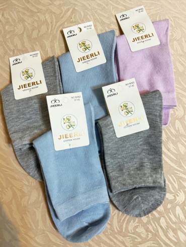 Носки JIEERLI 5 пар мультиколор 37-42