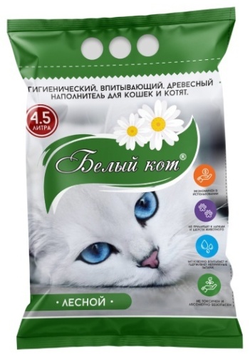 Белый Кот Лесной впитывающий 4.5 л