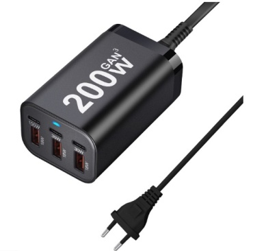 200G USB Type-C, USB 200 Вт черный