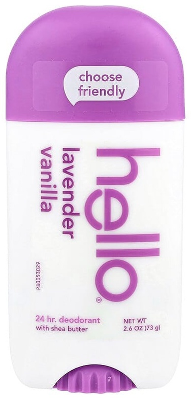Hello 24-часовой дезодорант с маслом ши, лавандой и ванилью, 73 г дезодорант для женщин 73 мл