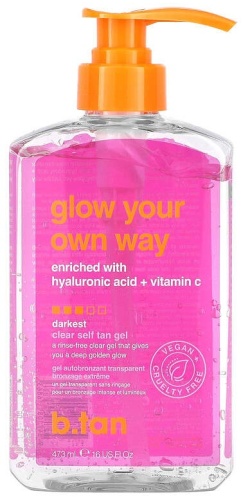 B.tan Glow Your Own Way, очищающий гель для автозагара, самый темный, 473 мл гель для тела 473 мл