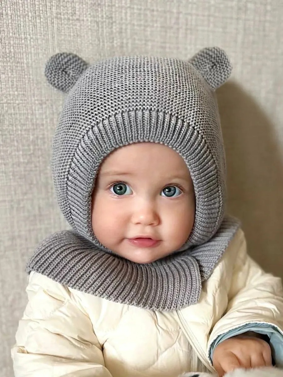 Шапка-шлем Amarobaby AB-OD21-PLWa16/11-40 серый 40