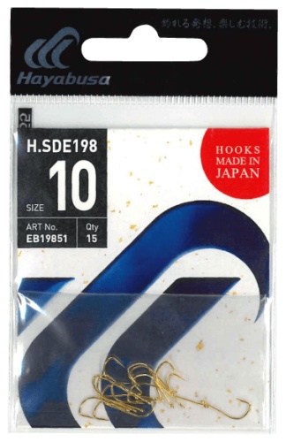 Крючок для рыбалки Hayabusa EB19851-12 одинарный золотистый 15 шт