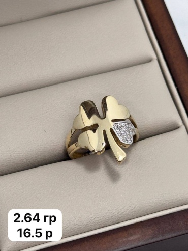 DARI GOLD 266272 размер 16.5 вес 2.64 г золото, фианит