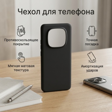 Чехол M&DBrand для Xiaomi Redmi Note 14 Pro черный