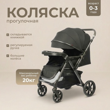Коляска прогулочная Arzel BT-9, черный