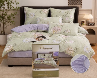 Комплект Alanna 1.5-спальный сатин, 2 наволочки: 70x70 см