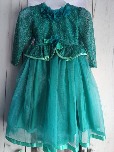 Нарядное платье Кружев бирюзовый, зеленый