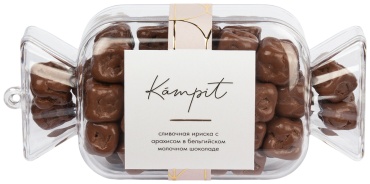 Конфеты ирис Kampit сливочный с арахисом в бельгийском молочном шоколаде 100 г