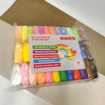 Масса для лепки KIDDO 1200 количество цветов: 36 шт