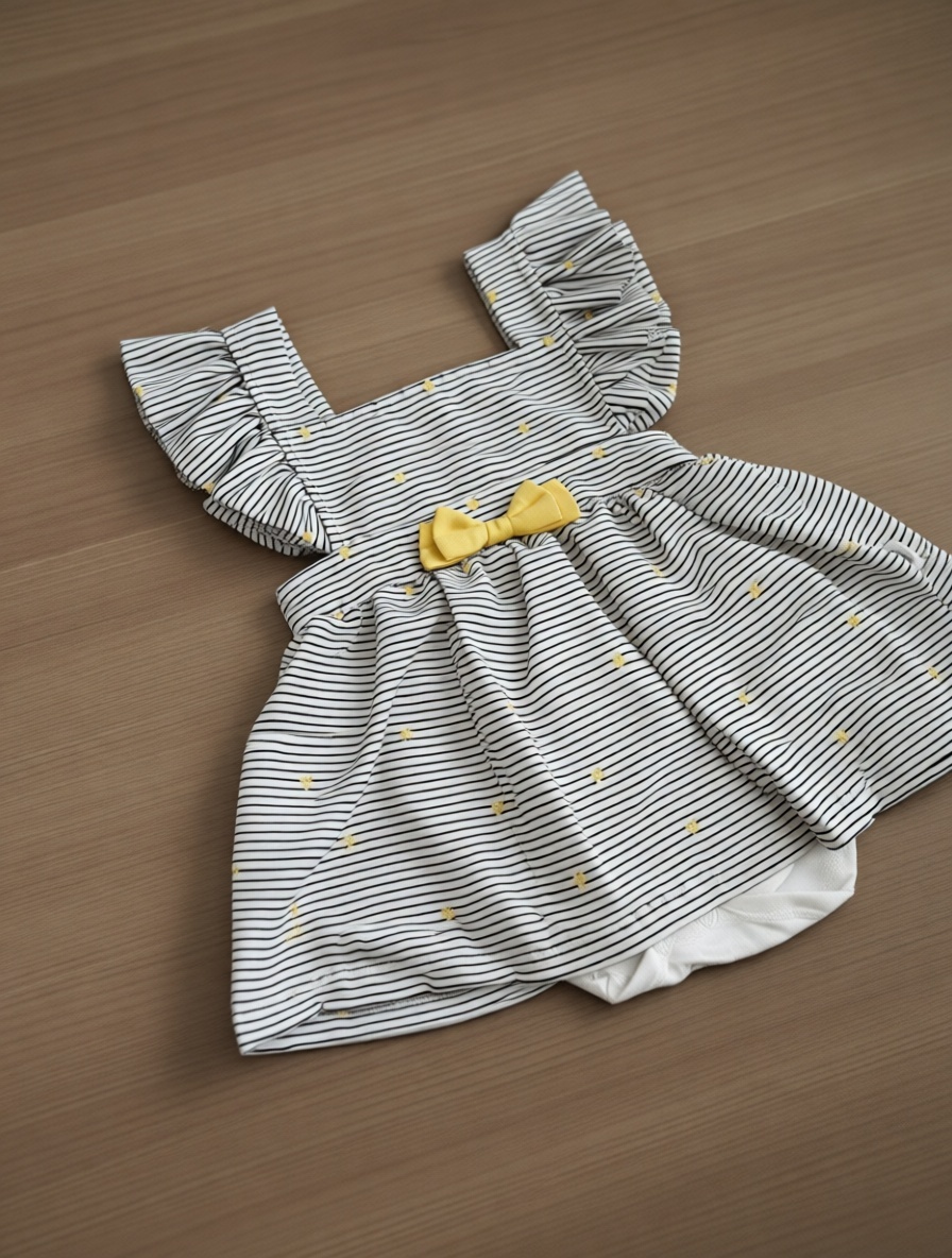 Повседневное платье Jolly joy синий, белый, желтый