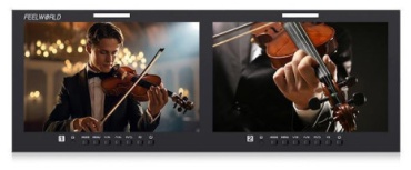 Накамерный монитор Feelworld D101 PLUS Dual 10.1"4RU Rackmount Monitor 4K HDMI SDI черный