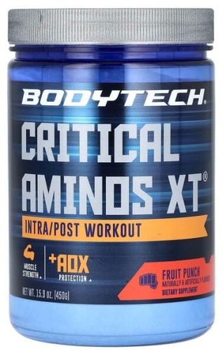 Посттренировочный комплекс BodyTech Critical Aminos XT, аминокислоты для приема после тренировки fruit punch