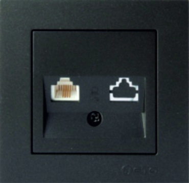 Компьютерная розетка (RJ45) ETO ETO Vision, черный