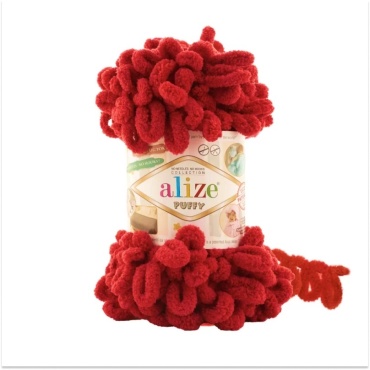 Моток Alize Puffy 106 - Кармин 9 м 100 г