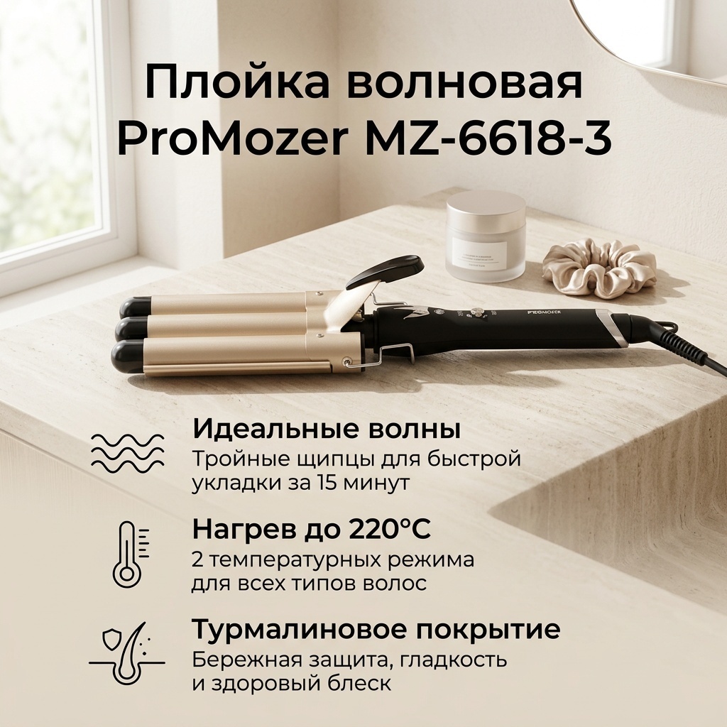 ProMozer MZ-6618-3 плойка волновая