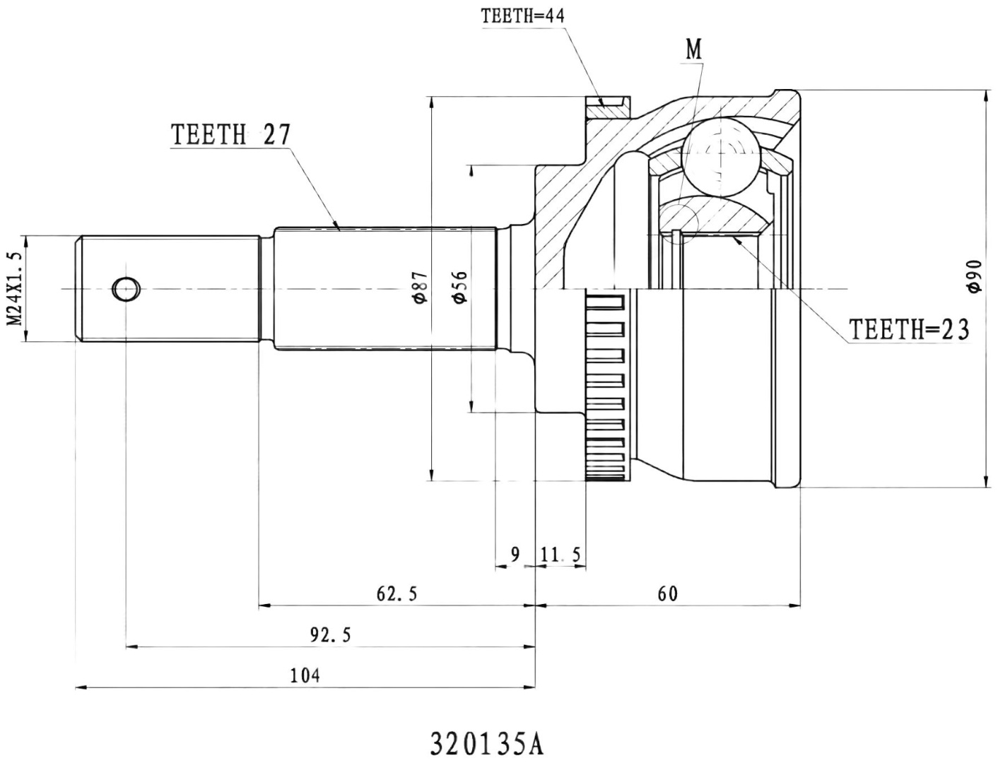 INKO шрус наружный 320135A