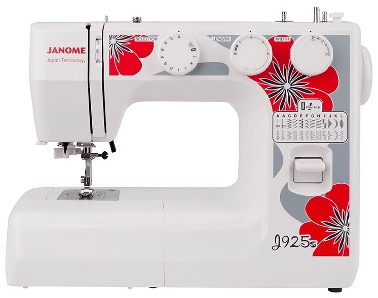 Швейная машина Janome J925S белый, красный
