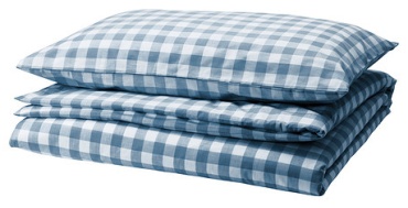 Комплект IKEA EKTANDVINGE 1.5-спальный хлопок, 1 наволочка: 50x70 см