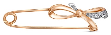 Булавка ORTA GOLD 4431707 1 1 1 вес 1.18 г золото, фианит