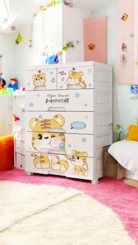 Детский комод Tiger Home, 63x40.45x100 см, белый