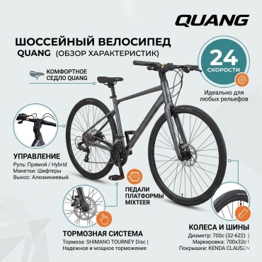 Велосипед QUANG QUANG ZF-7 2026 20 дюймов серый