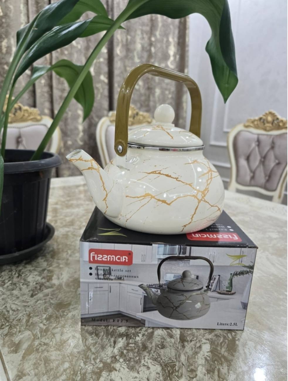 Чайник FT-2,5 2.5 л, эмалированная сталь