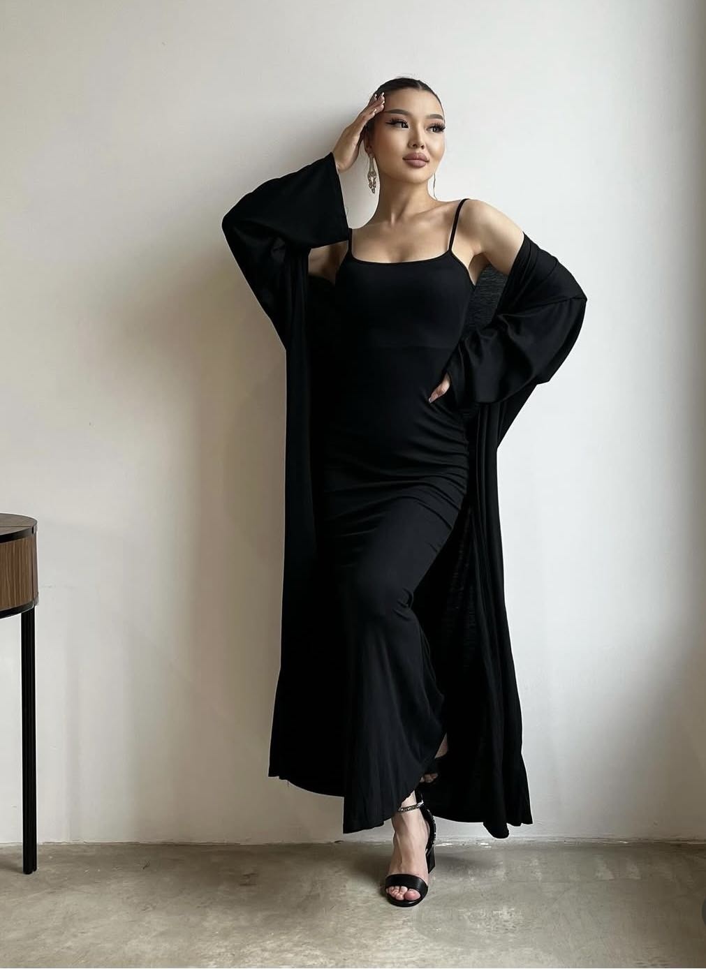 Платье с абайкой Exclusive model черный