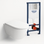 Crapper&amp;Co унитаз с инсталляцией Grohe Z - Soft Design Satin 7006, санфарфор