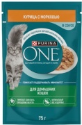 Purina One для домашних кусочки в соусе курица 75 г 1 шт