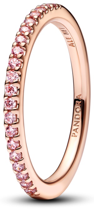 PANDORA «Розовое очарование» 182999C01-52 размер 16.5 вес 1.4 г сплав покрытый розовым золотом 14К, цирконий