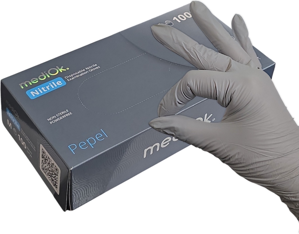 MediOk перчатки 1191L серый 100 шт