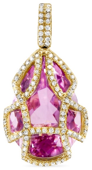 Подвеска Алтын Пбр15-KUNZITE вес 5.93 г золото, кунцит