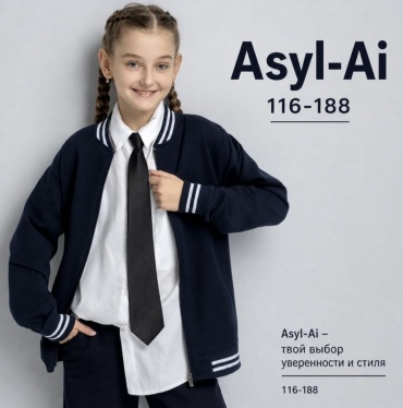 Бомбер Asyl-Ai однотонный синий