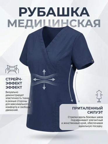 Спецодежда для женщин Медстиль-МО синий