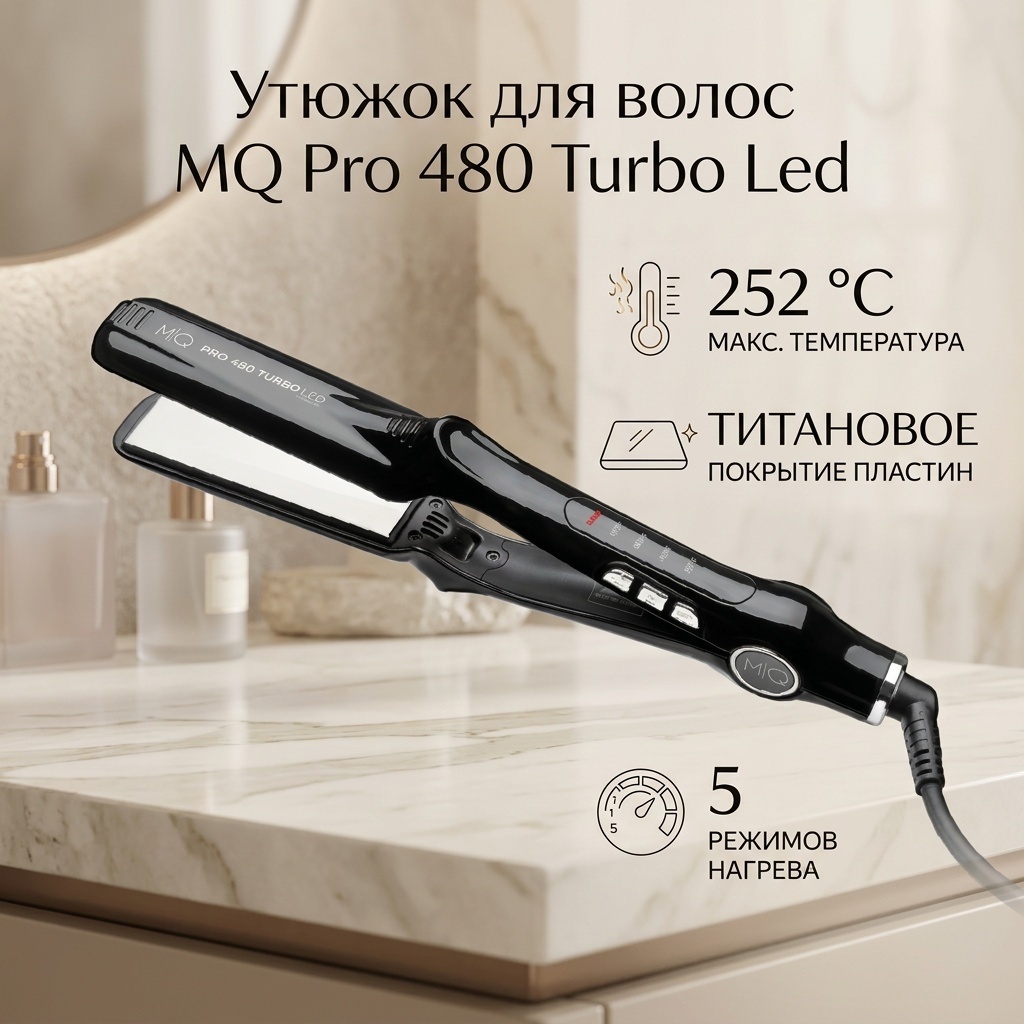 MQ Pro 480 Turbo Led утюжок 32 мм
