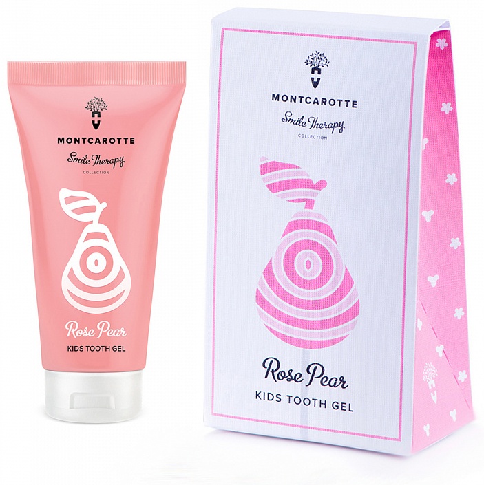 MONTCAROTTE зубной гель детский, Rose Pear Kids 30 г