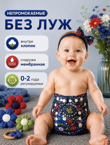 Подгузники для плавания TWINSA синий