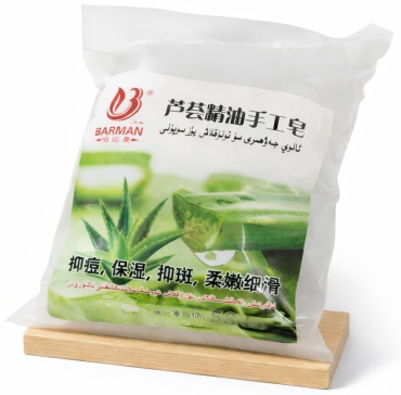 Кусковое мыло туалетное Мыло ручной работы BARMAN Aloe Vera Натуральный 1 шт