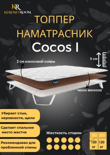 Топпер KeremetRoom Cocos l, 65x165x5 см