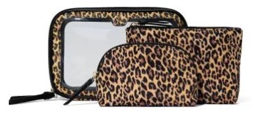 Victoria’s Secret косметичка полиэстер черный, коричневый 16X24 см