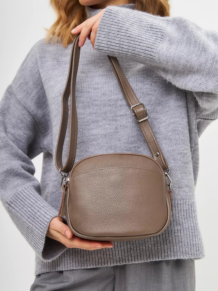 Сумка кросс-боди OMI bags натуральная кожа коричневый