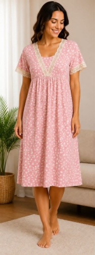 Ночная сорочка ZERE Homewear бежевый, розовый