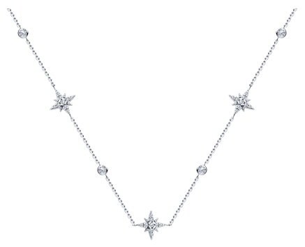 Колье Zlato 478СР94070686С1 длина 55 см вес 5.2 г серебро, фианит