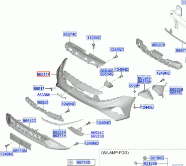 OEM бампер 86511c5500 для Kia Cerato 2017