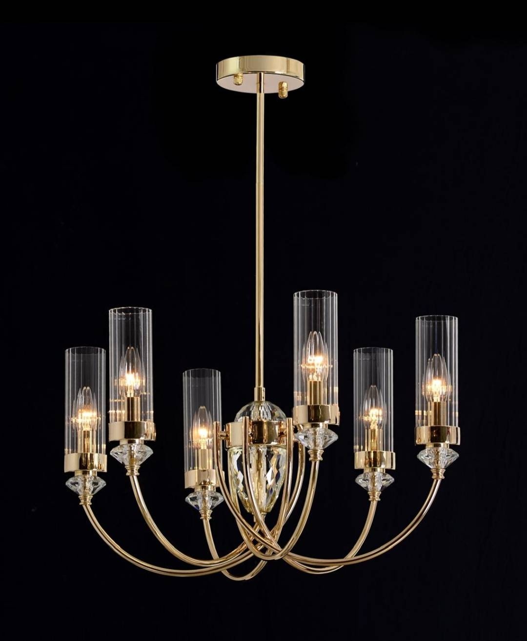 Люстра подвесная Crystal Lux E14, кол-во ламп: 6 шт
