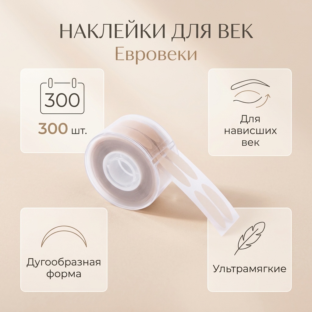 Наклейки для век 300 шт